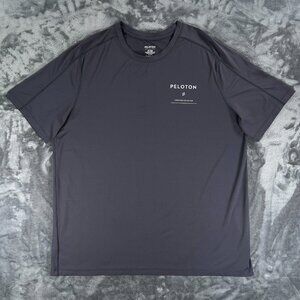 Peloton Microfiber Activewear Workout T Shirt Men L Nylon Spandex Cycle Spin